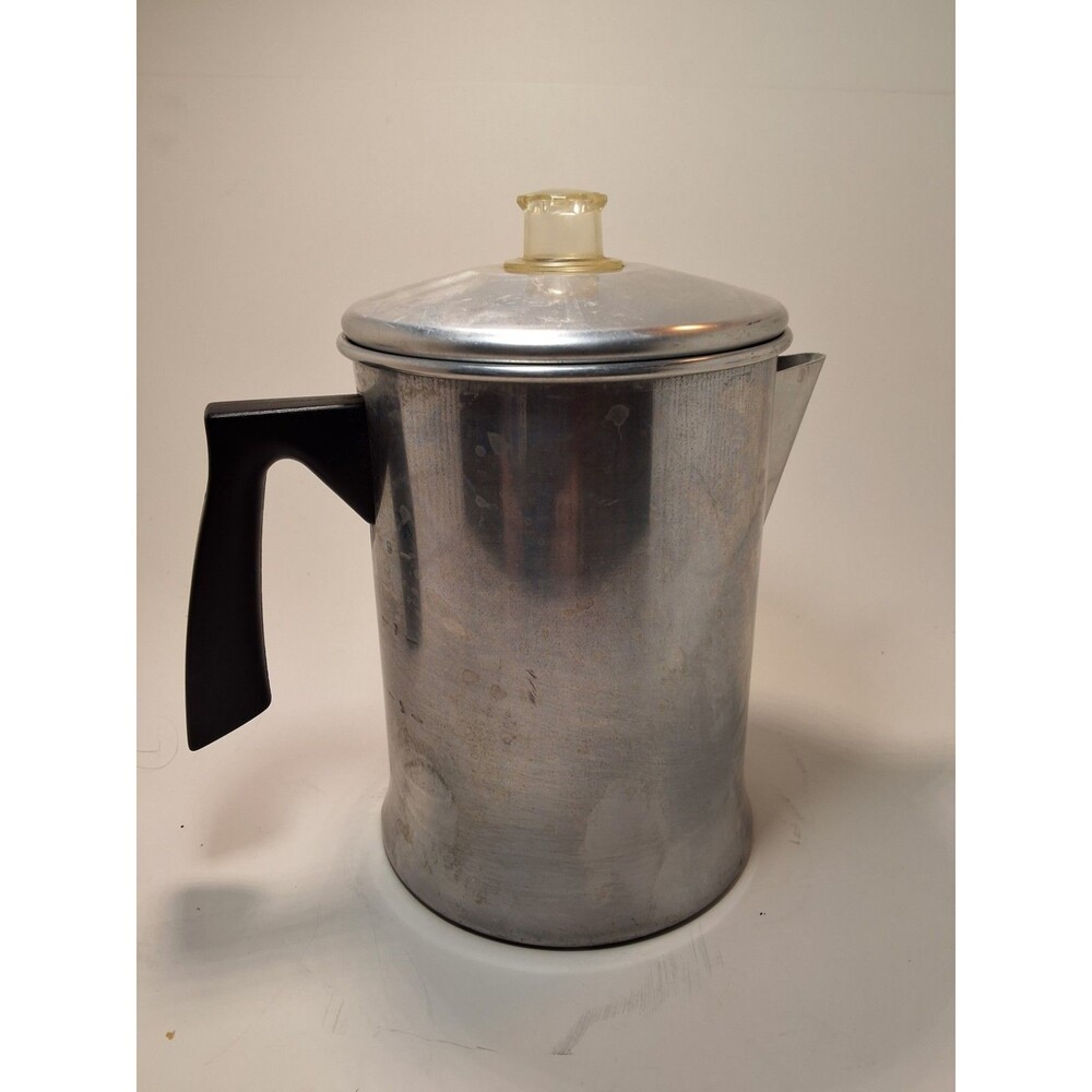 Vintage IMPRO Coffee Percolator Manitowoc WI Aluminum Stovetop Pot Complete